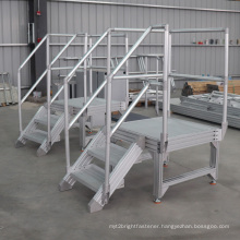 Easy Assembly Mobile Platform Ladder/Aluminum Stair/Step Ladder Stool